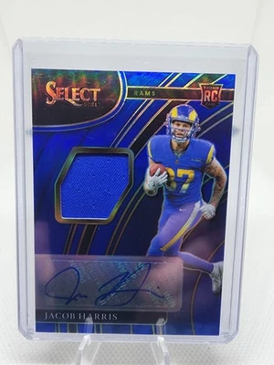 2021 Panini Select - Rookie Signature Memorabilia Blue Prizm Jacob Harris /75 - Image 1 of 4
