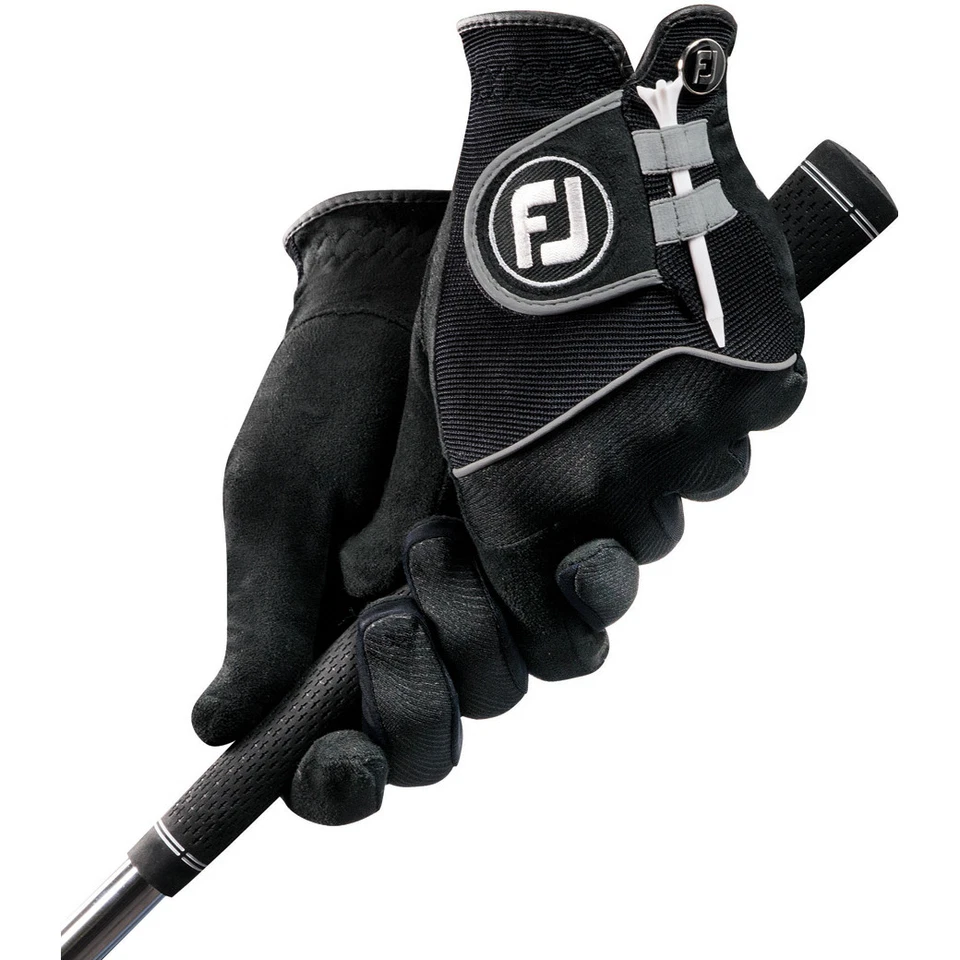 Par de guantes de golf FootJoy RainGrip negros para hombre Foto 1 de 1