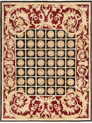 Traditional Hand-knotted Wool Oriental Carpet 9'0" x 11'10" Area Rug - Image 1 of 4