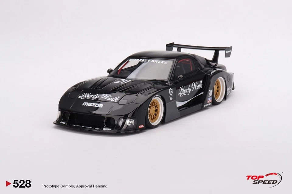 Velocità Massima TS0528 1/18 MAZDA RX-7 LB-Super Silhouette Liberty Walk Nera