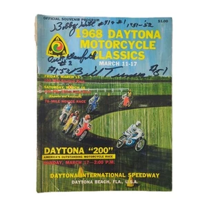 1968 AUTOGRAPHED Daytona Int'l Speedway AMA 200 Motorcycle Race Program - Picture 1 of 24