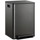 HOMCOM 2 x 30L Double Kitchen Bin, Pedal Bin with Soft-Close Lid, Black