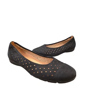 GABOR Hovercraft Ballet Plano UK5.5/US8 Negro Gamuza Zapatos Cómodos - Imagen 1 de 7