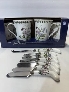 Portmeirion Pimpernel Botanic Garden Mug Gift Set + Cheese Spreaders – Floral - Picture 1 of 7