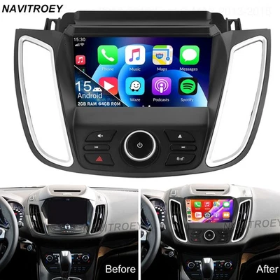 9" Carplay Android 15 Car Stereo Radio GPS For Ford Escape 2013-2019 Ford C-MAX - Imagem 1 de 4
