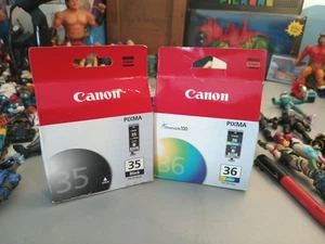 Genuine Canon PIXMA 35 Black 36 Color Ink Cartridges (PGI-35/CLI-36) - Picture 1 of 2