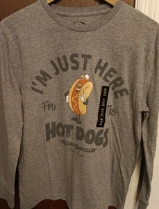 2 Boys Art Class Long Sleeve Gray Graphic ‘Chillin & Grillin’ Shirt Size XL /14 - Picture 1 of 4