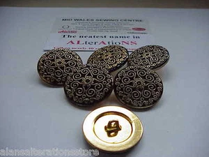 6 X 1-1/8" FILIGRA PATRÓN SEMI ABOVEDADO BOTONES VÁSTAGOS MÁS ALTA CALIDAD BRITÁNICA - Imagen 1 de 1