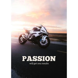 Motivational Poster BMW Inspired S1000RR Inspiring Text - Picture 1 of 14