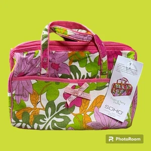Soho Blumen Geldbörse Tasche Frottee Tuch Schulranzen Mini Seesack rosa grün Handtasche NEU Neu mit Etikett - Bild 1 von 5