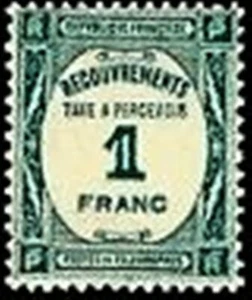 FRANCE STAMP TIMBRE YVERT TAXE N° 60 " RECOUVREMENT 1F BLEU-VERT " NEUF xx TTB - Imagen 1 de 1