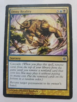 MTG Magic The Gathering Card Deny Reality Sorcery Blue Black Alara Reborn 2009 - Image 1 of 2