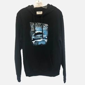 Old Navy Men's M Back To The Future Black Hoodie Movie Medium EUC - Picture 1 of 4
