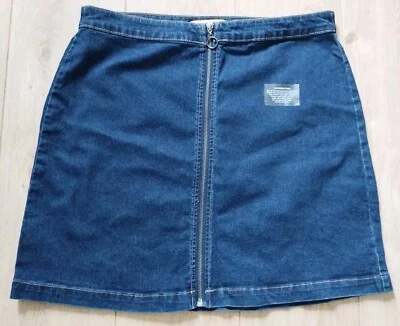 Papaya indigo blue zipped denim jean skirt size 16 BNWOT New — 第 1/4 张图片