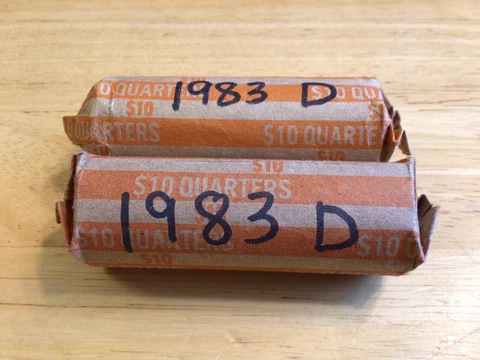 1983-D Washington Quarters (40 Coins), Semi Key date, collector coins Cover