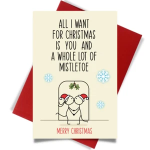 Divertida tarjeta de Navidad con sobres - tarjeta de Navidad romántica - Cheerin - Imagen 1 de 6