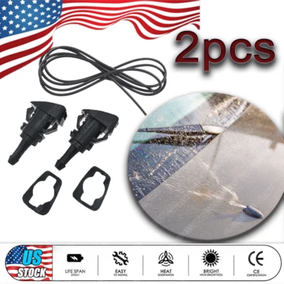 2Pc Adjustable DUAL Hole Windshield Washer Nozzle Wiper Water Spray Jet For Audi - Изображение 1 из 4