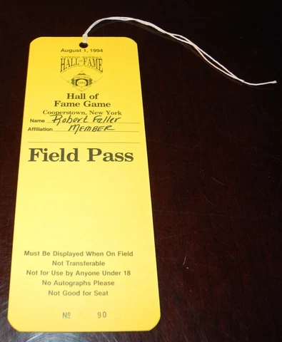 1994 Baseball Hall of Fame Game Phillies Mariners Field Press Pass Full Ticket Cover