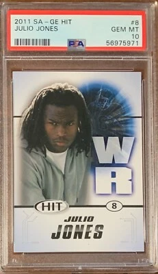 Sage Hit Football #8 2011 Julio Jones novato PSA 10 Pop 6 Foto 1 de 2