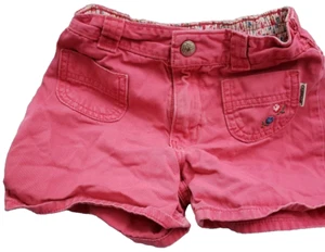 OshKosh Girl's 6X Pink Shorts Button Zip Front Back Elastic Waistband Embroidery - Picture 1 of 4