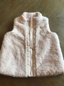 Girls Pink Faux Fur Juicy Couture Vest 4 - Picture 1 of 5