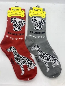 foozys Socken Damen Dalmatiner canine collection 2 Paar rot grau - Bild 1 von 2