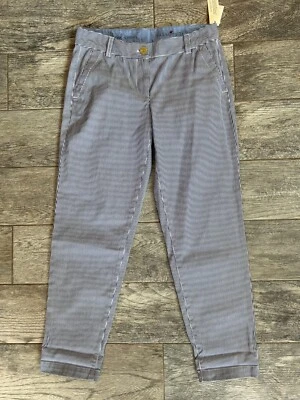 Calça chino Talbots super macia fim de semana 2P 2 listra elástica azul pequena feminina nova com etiquetas - Imagem 1 de 4