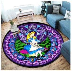 Kids Alice in wonderland Rug Carpet 100 x 100CM mat Cartoon - Picture 1 of 2