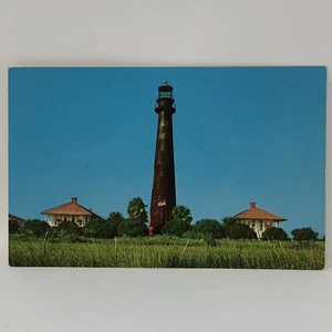 Der Bolivar Leuchtturm Texas Vintage Postkarte - Bild 1 von 6