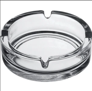RHP Aschenbecher aus Glas Ascher rund Draußen Gastro Wind Bar Massiv - Bild 1 von 3