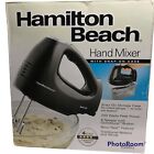 Hamilton Beach 6 Speed Black Hand MIXER w/Snap On Case/Beaters/Whisk #62683 New