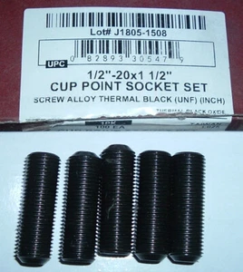 1/2-20 x 1-1/2 Cup Point Steckschlüsselschraube legierter Stahl Menge 5 - Bild 1 von 1