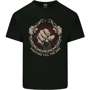 Fighting Till the End MMA Martial Arts Mens Cotton T-Shirt Tee Top - Picture 1 of 102