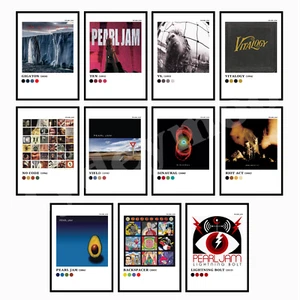 PEARL JAM Discography Aesthetic Colour Pallette Album Music Poster Prints - Picture 1 of 1