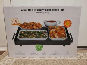 CHEFMAN FAMILY-SIZED GLASS TOP XL warming Tray - Picture 1 of 5