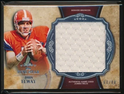 John Elway 2011 Topps Five Star Jumbo Game Used Jersey 60/88 - Image 1 of 2