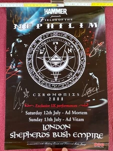 Autogramme FIELDS OF THE NEPHILIM-UK Poster 2008-Ceromonies-CARL McCOY-signed - Foto 1 di 9