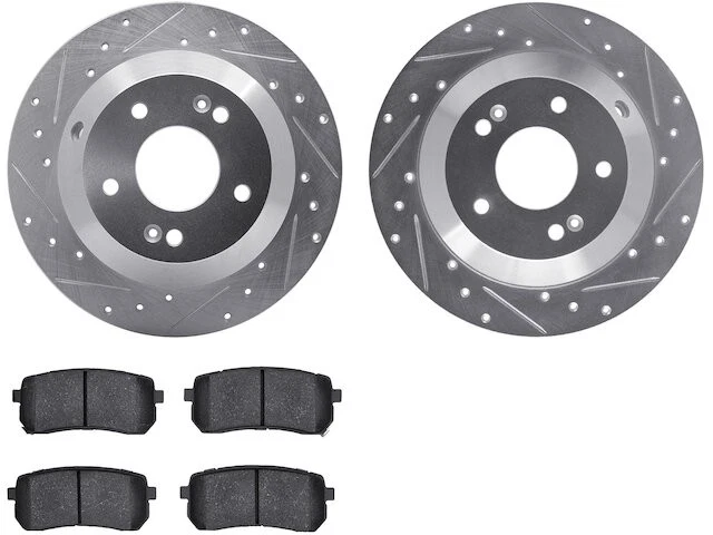 Rear Brake Pad and Rotor Kit For 2015-2021 Kia Sedona 2016 2017 2018 GC242SM - Image 1 of 1