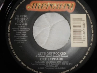 DEF LEPPARD~"LET'S GET ROCKED"~Orig. 1992~ROCK~HARD ROCK~7'' 45rpm~MERCURY~M- - Image 1 of 2