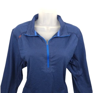 Pullover Rhone Mujer Polartec 1/4 Cremallera Entrenamiento Atlético Capa Superior Azul M - Imagen 1 de 7