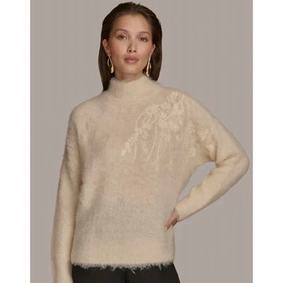 Donna Karan Sequin EMBELLISHED SWEATER NWT Size Medium - Image 1 of 4