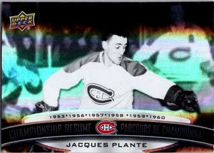 2022-23 Upper Deck Tim Hortons Championship Resume #CR6 Jacques Plante ref.539 - Picture 1 of 3