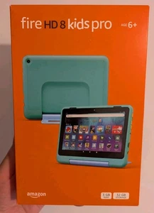 New Amazon Fire HD 8 Kids Pro tablet 12thgen 3GB 32GB 2024 Hello Teal - Afbeelding 1 van 4