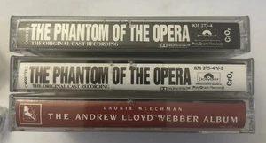 The Phantom of the Opera Cassette Lot Volumes 1 & 2 & Andrew Lloyd Webber Album - Picture 1 of 14
