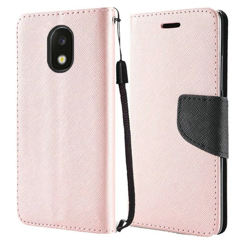 "GSA Rose Gold/Black Flip Wallet Case for Samsung Galaxy J3 (2018)" - Image 1 of 1