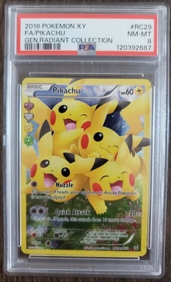 Pokémon TCG 2016 Pikachu RC29/RC32 XY Generations Radiant Collection PSA  8 - Image 1 of 2