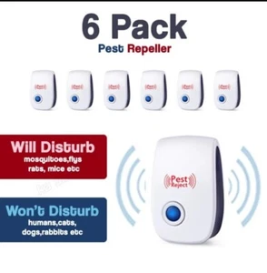 6Pcs Ultrasonic Pest Reject Home Control Electronic Repellent Mice Rat Repeller - Picture 1 of 3