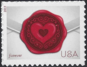 Estampillas de Estados Unidos 2013 Forever Sealed with Love Scott #4741 individuales - Imagen 1 de 1