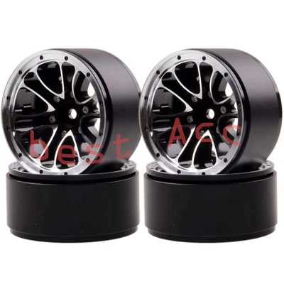 For RC 1:10 Rock Crawler Axial SCX10 D90 4xWheel Rim 1.9" Beadlock 1051 Aluminum - Image 1 of 4