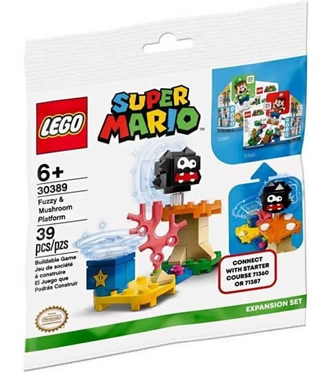 LEGO Super Mario 30389 Super Mario - Fuzzy  & Mushroom Platform Polybag - Image 1 of 2